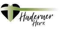 Logo mit Text Haderner Herz und schwarzem Herz mit grüner Schleife als Graphik