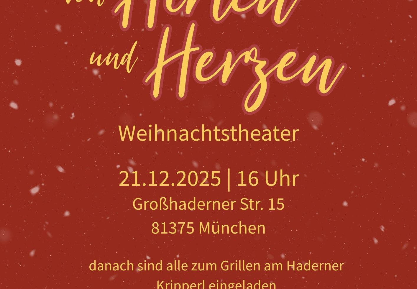 Weihnachtstheater am 21.12.2025