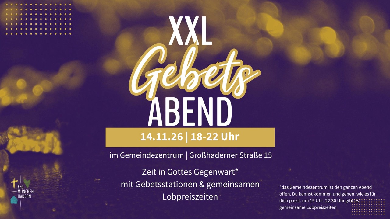Gebetsabend XXL am Samstag 14. November 2026